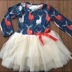 Winter/Holiday Girls Tutu Deer Dress